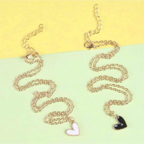 NEW 2 Pack Heart Necklaces - Picture 2 of 9